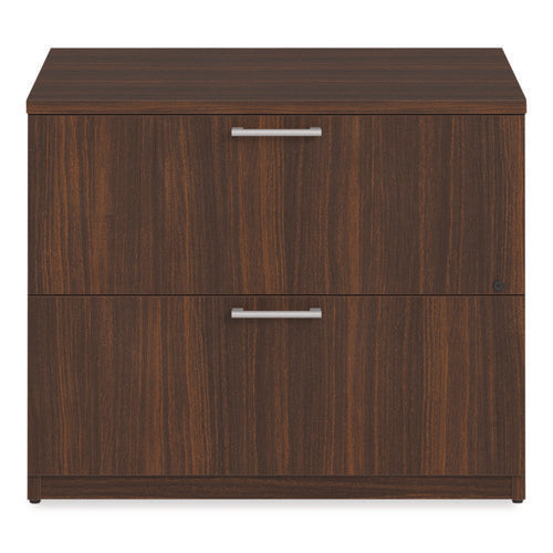 Image of Alera® Alera Seville Series Lateral File Cabinet, 2 Legal-Size File Drawers, Mahogany, 36" x 24" x 29"