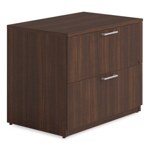 Image of Alera® Alera Seville Series Lateral File Cabinet, 2 Legal-Size File Drawers, Mahogany, 36" x 24" x 29"