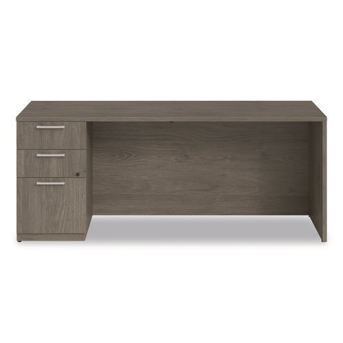 Image of Alera® Alera Seville Series Credenza with Pedestal, Left Pedestal, 72w x 24d x 29h, Walnut