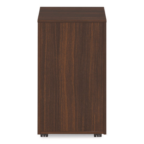 Image of Alera® Alera Seville Series Mobile Pedestal, Left/Right, 3-Drawer: Box/Box/File, Legal, Mahogany, 15" x 18" x 27"