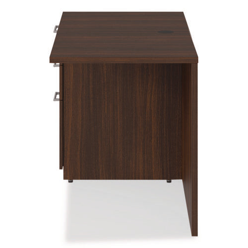 Image of Alera® Alera Seville Series Desk Return with Pedestal, Left, 48" x 24" x 29", Mahogany
