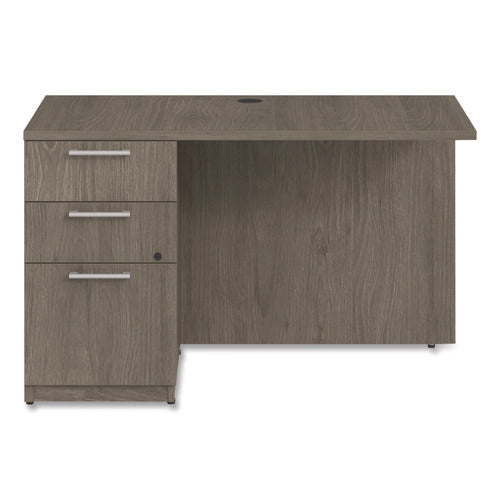 Image of Alera® Alera Seville Series Desk Return with Pedestal, Left, 48" x 24" x 29", Walnut