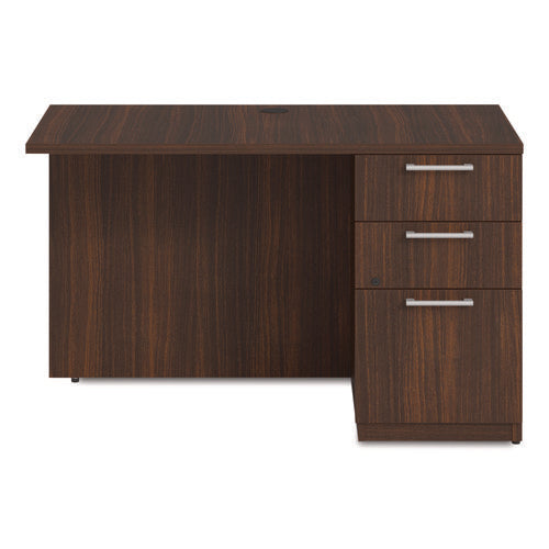 Image of Alera® Alera Seville Series Desk Return with Pedestal, Right, 48" x 24" x 29", Mahogany
