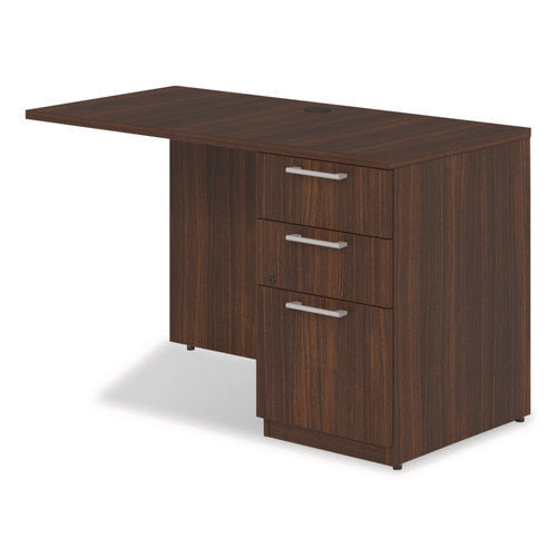 Image of Alera® Alera Seville Series Desk Return with Pedestal, Right, 48" x 24" x 29", Mahogany