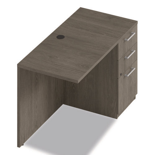 Image of Alera® Alera Seville Series Desk Return with Pedestal, Right, 48" x 24" x 29", Walnut