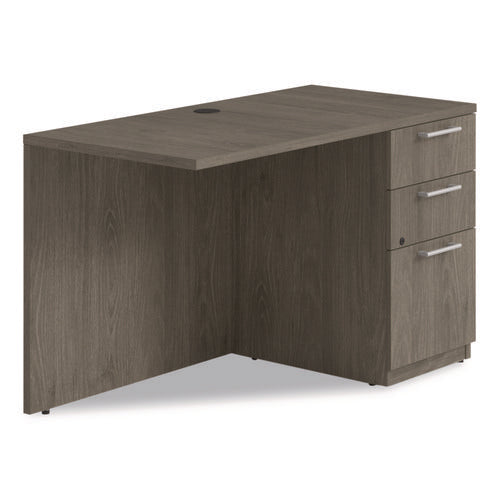 Image of Alera® Alera Seville Series Desk Return with Pedestal, Right, 48" x 24" x 29", Walnut