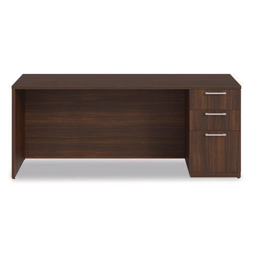 Image of Alera® Alera Seville Series Credenza with Pedestal, Right Pedestal, 72w x 24d x 29h, Mahogany