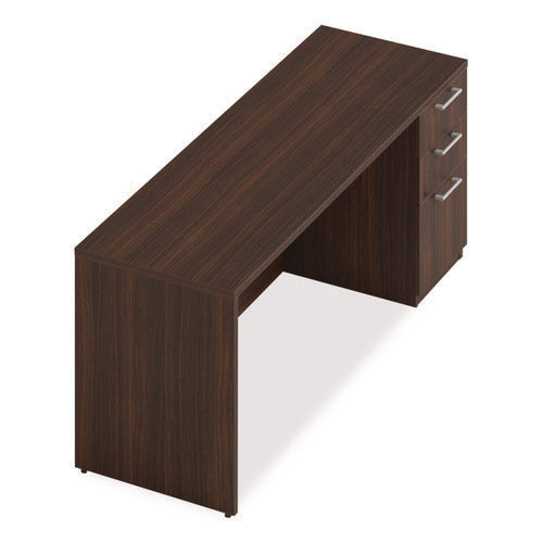 Image of Alera® Alera Seville Series Credenza with Pedestal, Right Pedestal, 72w x 24d x 29h, Mahogany