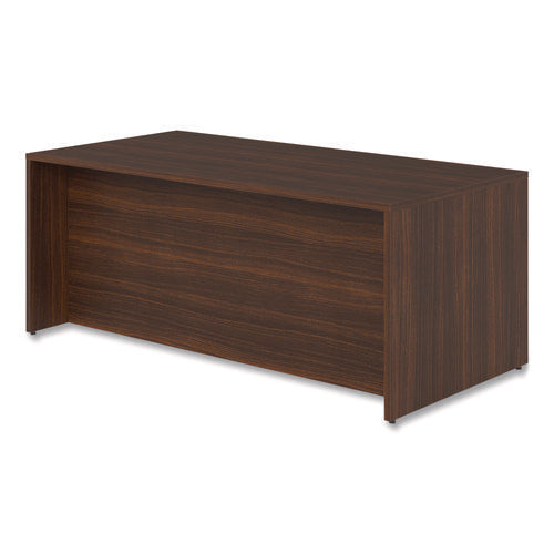 Image of Alera® Alera Seville Series Single Pedestal Desk, Left Pedestal, 72" x 36" x 29", Mahogany