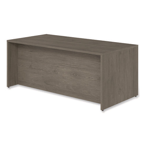 Image of Alera® Alera Seville Series Single Pedestal Desk, Left Pedestal, 72" x 36" x 29", Walnut