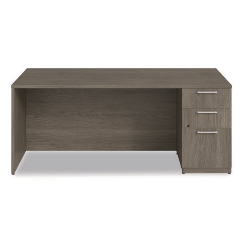 Image of Alera® Alera Seville Series Single Pedestal Desk, Right Pedestal, 72" x 36" x 29", Walnut