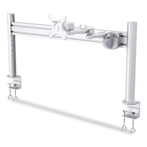 Image of Tripp Lite by Eaton Dual-Extension Monitor Mount for Slat Wall System for 32" TVs, 4.9w x 4.7d x 20.5h, Silver, Supports 22 lb