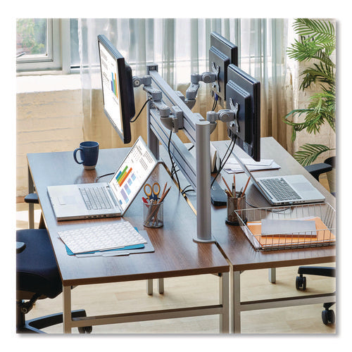 Image of Tripp Lite by Eaton Single-Extension Monitor Mount for Slat Wall System for 32" TVs, 4.9w x 4.7d x 14.2h, Silver, Supports 22 lb