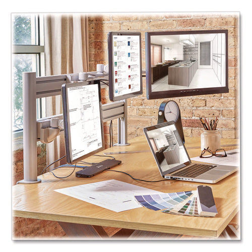 Image of Tripp Lite by Eaton Monitor Mount for Slat Wall System for 32" TVs, 4.9w x 5.1d x 7.5h, Silver, Supports 22 lb