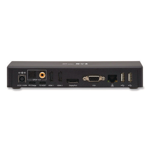 Image of Tripp Lite by Eaton Triple Display USB-C Dock, Displayport/HDMI/RJ45/USB/VGA, Black