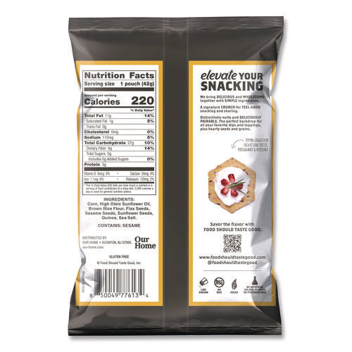 Image of Food Should Taste Good Tortilla Chips, Multigrain with Sea Salt, 1.5 oz, 24/Carton