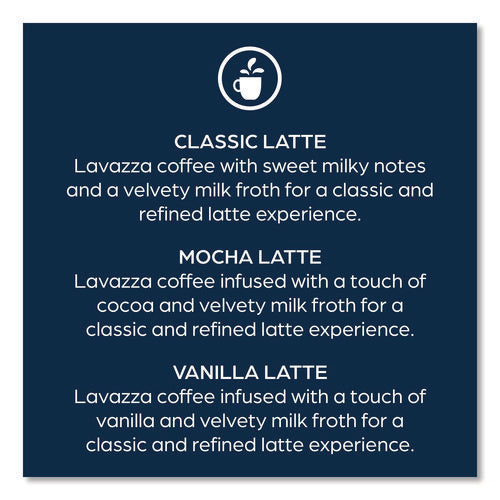 Image of Lavazza Latte Merchandiser Kit, Classic/Mocha/Vanilla Freshpacks, 54/Carton