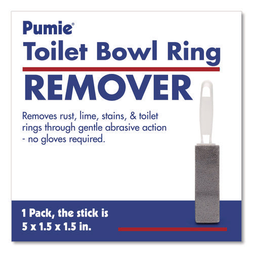 Image of Pumie® Toilet Bowl Ring Remover with Handle, 1.25 x 5, Gray, 6/Pack