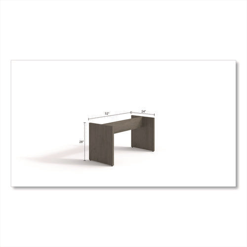 Image of Alera® Alera Seville 96" Wide Conference Table Base, 50w x 22d x 28h, Walnut
