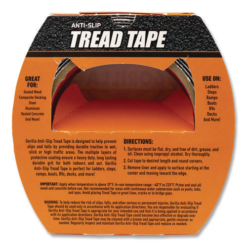Image of Gorilla® Tread Tape, 3" Core, 2" x 10 ft, Black