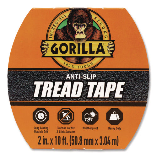 Image of Gorilla® Tread Tape, 3" Core, 2" x 10 ft, Black
