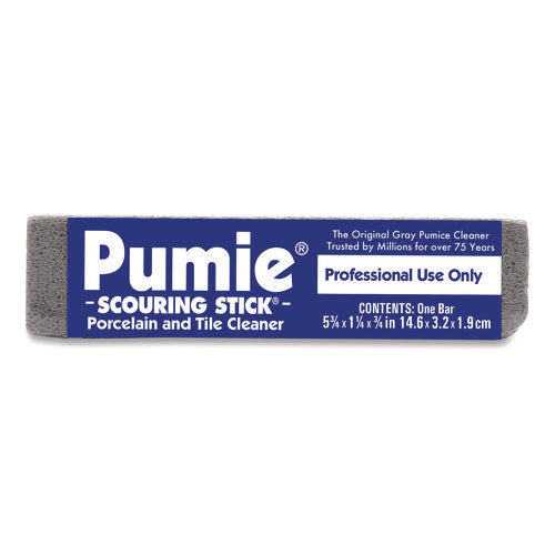Image of Pumie® Scouring Stick, 5.75 x 1.25, Gray, Dozen