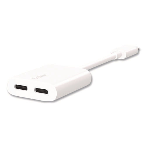 Image of Belkin® RockStar USB-C Audio + Charge Adapter, White