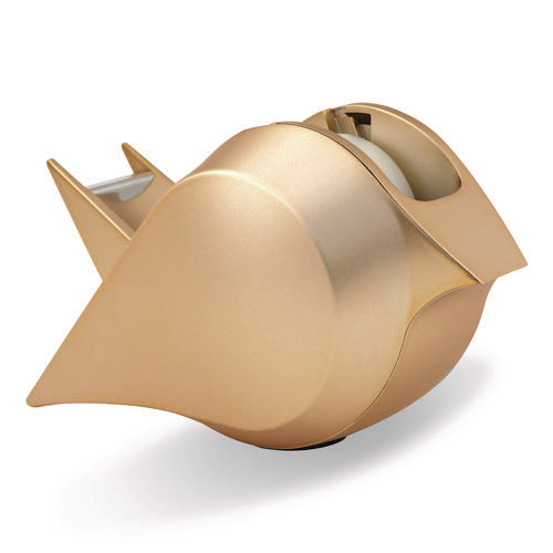 Image of Scotch® Bird Desktop Tape Dispenser, 1" Core, Metallic Gold