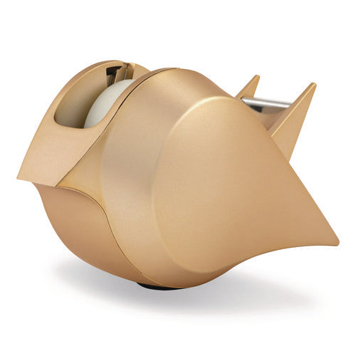 Image of Scotch® Bird Desktop Tape Dispenser, 1" Core, Metallic Gold