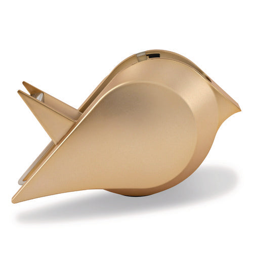 Image of Scotch® Bird Desktop Tape Dispenser, 1" Core, Metallic Gold