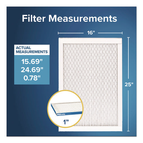 Image of Filtrete High Performance Air Filter, 16 x 25, 4/Carton