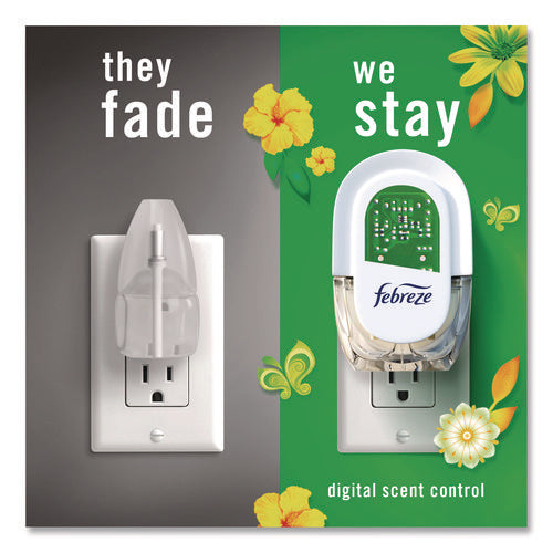 Image of Febreze® PLUG Air Freshener Warmer Starter Kit, Clear/White, with (2) Gain Original Refills