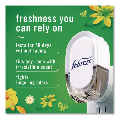 Image of Febreze® PLUG Air Freshener Warmer Starter Kit, Clear/White, with (2) Gain Original Refills