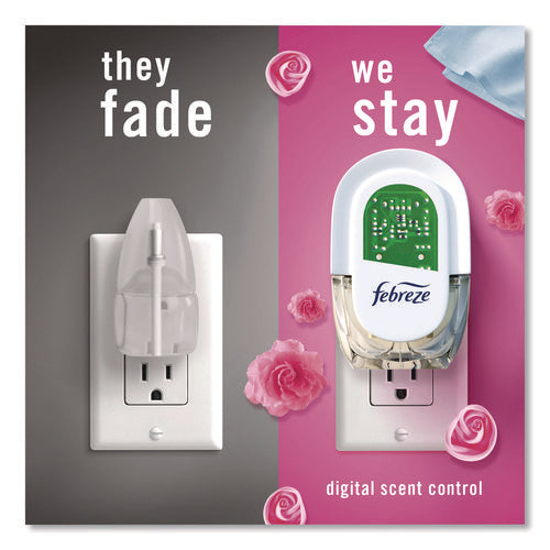 Image of Febreze® Air Freshener Warmer Starter Kit, Clear/White, with (2) Downy April Fresh Refills
