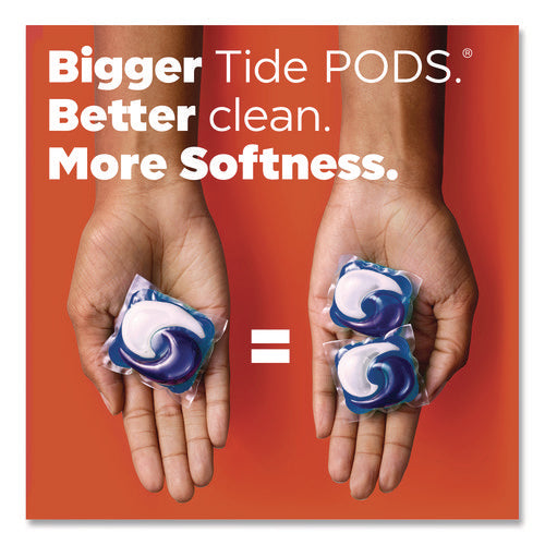 Image of Tide® Power PODS Plus Downy Laundry Detergent, April Fresh Scent, 98 oz Tub, 63 Pods/Tub