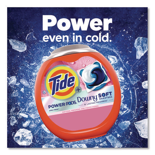 Image of Tide® Power PODS Plus Downy Laundry Detergent, April Fresh Scent, 98 oz Tub, 63 Pods/Tub