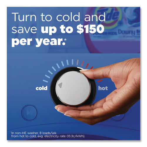 Image of Tide® Power PODS Plus Downy Laundry Detergent, April Fresh Scent, 98 oz Tub, 63 Pods/Tub