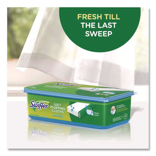 Image of Swiffer® Wet Refill Cloths, 8 x 10, Fresh Scent, White, 24/Pack, 6 Packs/Carton