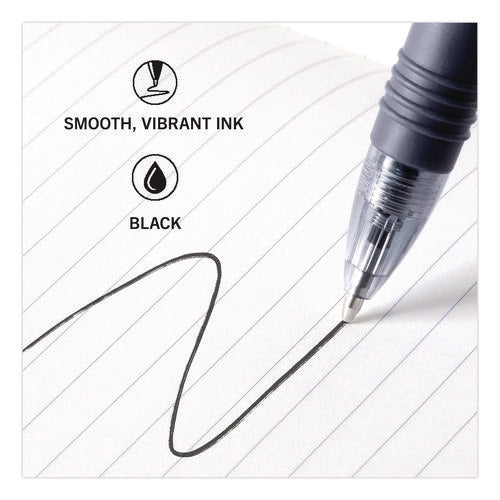 Image of Zebra® Z-Grip Ballpoint Pen, Retractable, Medium 1 mm, Black Ink, Clear/Black Barrel, 18/Pack