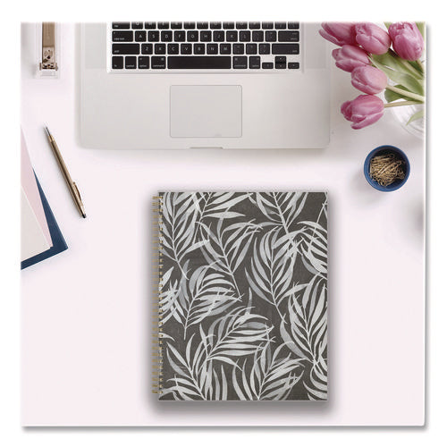 Image of Blue Sky® Dark Gray Gale Lesson Planner, Weekly: Up to Nine Periods per Day, Monthly: Two-Page Spreads, 11 x 8.5, Gray/Mint Green Cover