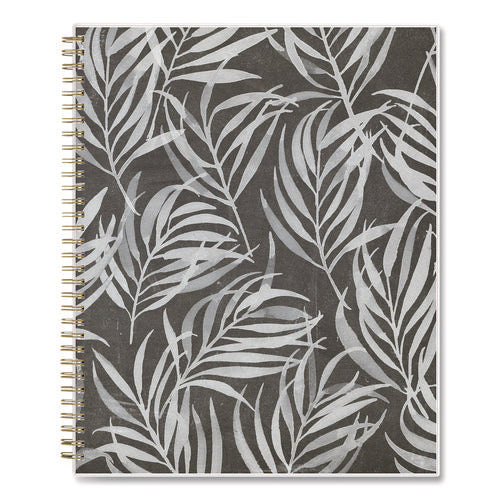 Image of Blue Sky® Dark Gray Gale Lesson Planner, Weekly: Up to Nine Periods per Day, Monthly: Two-Page Spreads, 11 x 8.5, Gray/Mint Green Cover