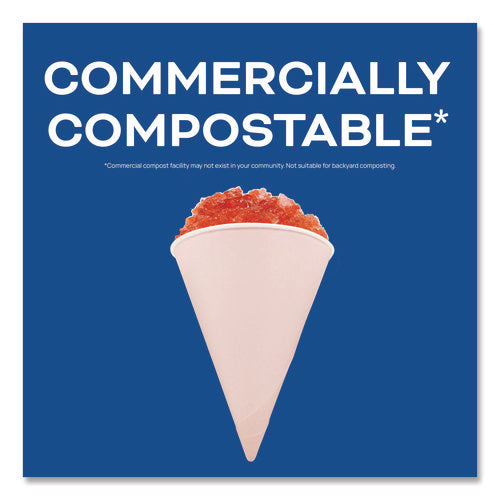 Image of SOLO® Cone Water Cups, 4 oz, Paper, White, 200/Bag, 25 Bags/Carton