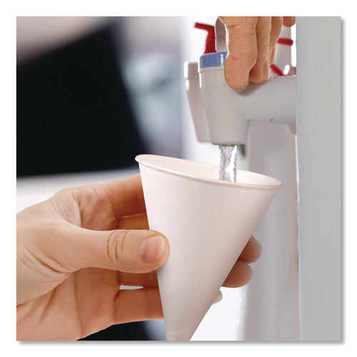 Image of SOLO® Cone Water Cups, 4 oz, Paper, White, 200/Bag, 25 Bags/Carton