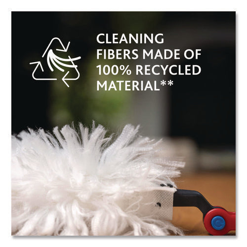 Image of O-Cedar® Flex and Catch Duster Heavy-Duty Refills, Polyester, White, 10/Pack