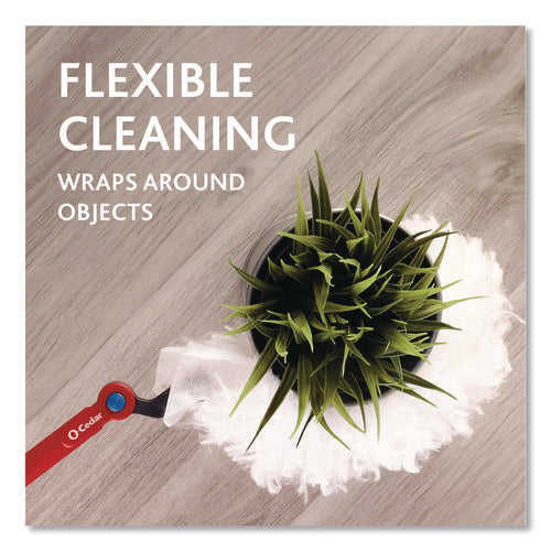 Image of O-Cedar® Flex and Catch Heavy-Duty Dusting Kit, 1 Duster Wand and 3 Refills, 6/Carton