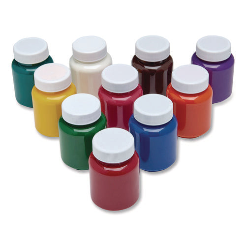 Image of Cra-Z-Art® Washable Project Paints, 10 Assorted Colors, 2 oz Bottles, 10/Pack