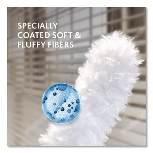 Image of O-Cedar® Flex and Catch Duster Heavy-Duty Refills, Polyester, White, 10/Pack, 4 Packs/Carton