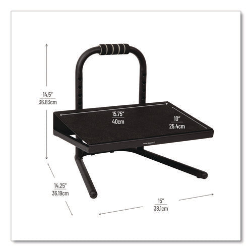 Image of Mind Reader Adjustable Height Tilt Foot Rest, 14.25 x 15 d x 14.5 h, Black