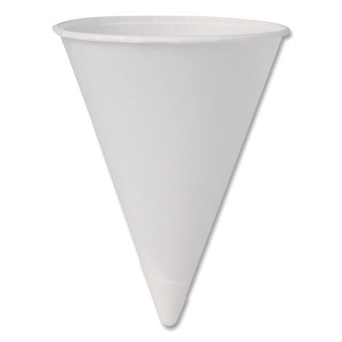 Image of SOLO® Cone Water Cups, 4 oz, Paper, White, 200/Bag, 25 Bags/Carton