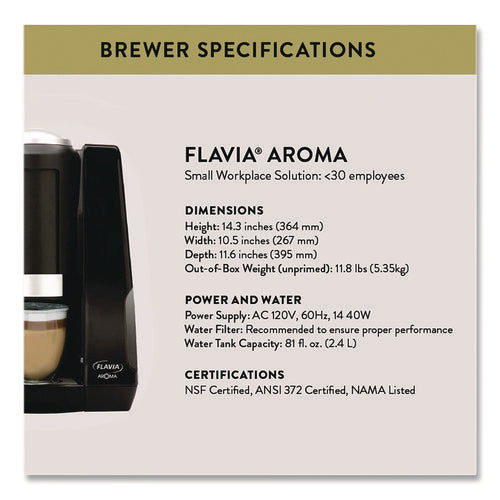 Image of FLAVIA® Aroma Single Cup Brewer, Black